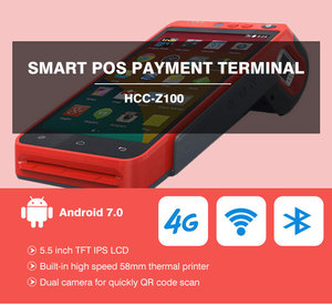 4G/3G/2G Wifi BT màn hình cảm ứng Android <span class=keywords><strong>POS</strong></span> thiết bị đầu cuối với sinh trắc học đọc dấu vân tay <span class=keywords><strong>POS</strong></span> de venta Z100 - Product Image 2