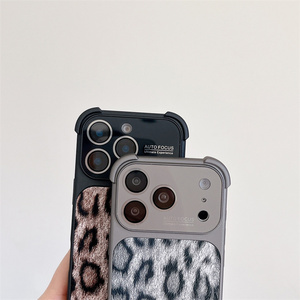 เคสโทรศัพท์ลายเสือดาวหนังแท้สำหรับ iPhone 17 16 15 14 Pro Max พร้อมกระจกกันกระแทกเลนส์กล้อง ฝาหลังลายสัตว์ รุ่นใหม่ - Product Image 6