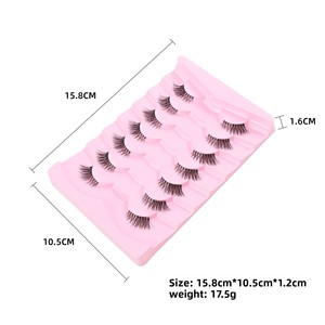 7 paires de <span class=keywords><strong>faux</strong></span> <span class=keywords><strong>cils</strong></span> naturels 3D, en fibres végétales, bande souple, imperméables, réutilisables pour le quotidien et les fêtes, certifiés CE, OEM ODM - Product Image 2