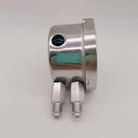 Manomètre 75mm Deux entrées d'air Hoies et Double pointeur 304ss Manomètre