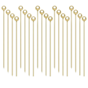 เครื่องมือบาร์บีคิวที่ทนทานสแตนเลสค็อกเทลหยิบโลหะนํามาใช้ใหม่ค็อกเทลเสียบสําหรับมะกอกอาหารเรียกน้ําย่อยผลไม้ - Product Image 1