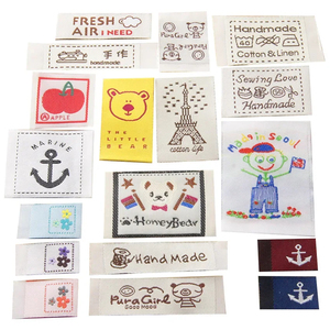 Étiquettes tissées <span class=keywords><strong>Zakka</strong></span> faites à la main populaires japonaises et coréennes, accessoires vestimentaires, accessoires d'autocollants en tissu bricolage à coudre - Product Image 5