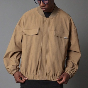 Arc-en-ciel vaporisateur personnalisable hommes toile Bomber vol veste Vintage Style automne côtelé col Streetwear surdimensionné vestes pour hommes - Product Image 1