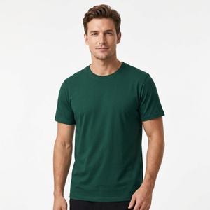 Wholesale Men's Cotton <b>Polyester</b> Blend T Shirt Custom Silk Screen Digital Print Plain Plus Size OEM Manufacturer - Product Image 1