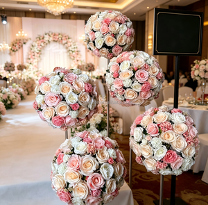 ดอกบัวผ้าไหมประดิษฐ์เหมือนจริงแบบสั่งทำพิเศษ สำหรับวันเอพริลฟูลส์ ของตกแต่งโต๊ะงานแต่งงานทำมือสไตล์โมเดิร์น อุปกรณ์ตกแต่ง - Product Image 1