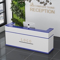 Comptoir de réception commercial en bois au design minimaliste moderne pour entreprise, magasin de vêtements, salon de beauté
