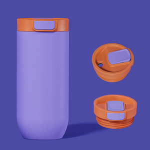 Stainless Steel <b>Insulated</b> Tumbler 2025 New Style One Handed Operation Coffee <b>Mug</b> Travel Outdoor Use - Product Image 1
