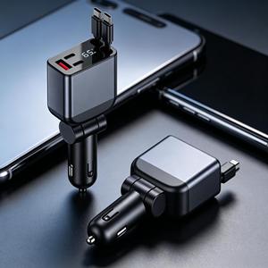 ที่ชาร์จในรถยนต์ STW 120W 67W USB C ชาร์จเร็วพิเศษ PD ไร้สาย 4-in-1 พร้อมไฟ Star Light Starlink อะแดปเตอร์โทรศัพท์ Type C สำหรับแล็ปท็อป - Product Image 1