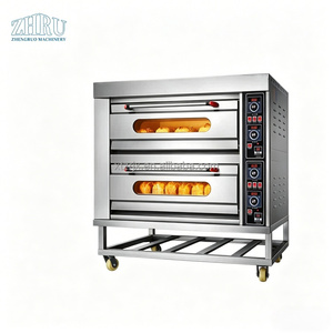 <span class=keywords><strong>Four</strong></span> à pizza industriel professionnel à gaz et électrique, <span class=keywords><strong>2</strong></span> portes, 5 plateaux, 4 niveaux, pour restaurant, vente en gros - Product Image 1