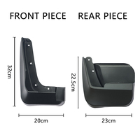 Untuk SUBARU FORESTER rezin 2013 2016 bahan PP dengan sekrup kualitas tinggi penutup lumpur mobil otomatis