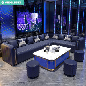 أريكة KTV مخصصة أريكة VIP طقم شيشة ملهى ليلي جلد فاخر U & L شكل أريكة أثاث - Product Image 6