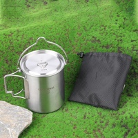 Trépied en titane, ensemble de 4 pièces, camping, glamping, portable, léger, outils de barbecue