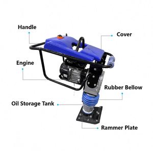 Nouveau pilon à percussion poussé à la main haute Performance 5.5-6.5hp vibrant électrique pour travaux de terrassement et de gravier à vibrations ouvertes et fermées - Product Image 2