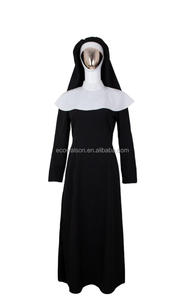 <span class=keywords><strong>Suore</strong></span> Cosplay costumi donne ragazze cristiana religione cattolica missionaria suora abito nero festa di carnevale di natale di Halloween - Product Image 2