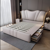 Ensemble de meubles de chambre à coucher, style moderne et design, lit king size de luxe, moderne