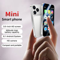 Téléphone OEM en promotion : Mini-téléphone A17 3.0" 4 Go + 64 Go, version mondiale multilingue, mini-smartphone Android double SIM 5G