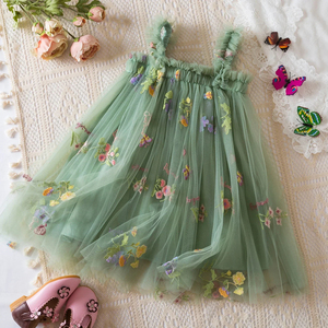 Vestido Formal <span class=keywords><strong>de</strong></span> Gasa con Volantes <span class=keywords><strong>para</strong></span> Niña Pequeña, Estilo Princesa, Color Sólido, Vestido <span class=keywords><strong>de</strong></span> Tul Esponjoso, ODM, Traje Infantil <span class=keywords><strong>para</strong></span> <span class=keywords><strong>Fiesta</strong></span> <span class=keywords><strong>de</strong></span> Cumpleaños - Product Image 2