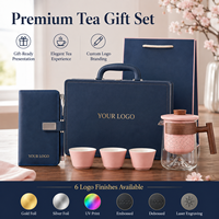 Coffret de bienvenue de thé de boutique avec logo personnalisé, boîte à thé, infuseur, tasses et sac cadeau pour cadeaux d'accueil haut de gamme pour clients