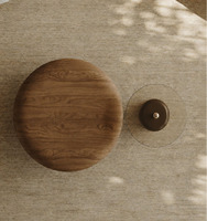 Ensemble de tables basses rondes avec tiroir de rangement, table d'appoint en verre, base en acier inoxydable, mobilier pour petits espaces, usine OEM
