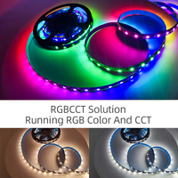 Bandes LED RGBWW WS2812 RGBCW SMD 5050 RGB avec IC Smart Strip Light Addressable Pixel Flexible RGBCCT Led Light Strip