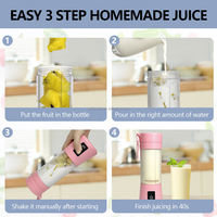 Vente directe d'usine multifonctionnel fruits légumes presse-agrumes mélangeur bébé mélangeur de nourriture 380ML Portable Mini presse-agrumes à main tasse
