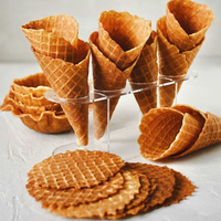 Préparation pré-mélangée pour cornets de gaufres 25kg, certifiée HALAL, ingrédients de boulangerie OEM pour crème glacée, BeiYi 100% pureté