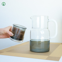Mug à café en verre borosilicate 235 ml, design rayé, décalcomanie personnalisée colorée, double paroi, résistant à la chaleur, sans BPA, cadeau d'affaires