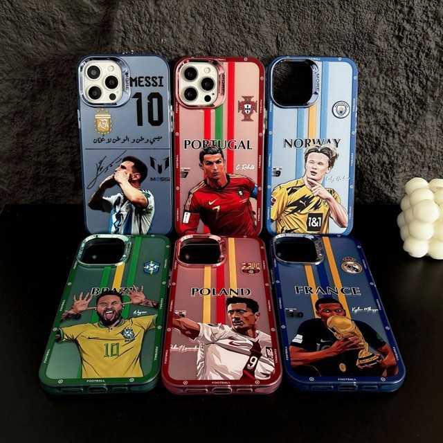 Fashion football star Cristiano Ronaldo Lionel Andrés Messi UV print Hard IMD phone case for iPhone 17 16 15 14 pro max OEM cove