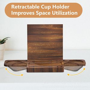 Wooden Bookshelf Reading Rack 48cm Desk <b>Stand</b> With Cup Holder For Bedroom Study Use - Product Image 3
