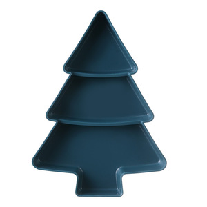 Plateau à fruits de Noël à 3 niveaux en plastique avec compartiments divisés pour bonbons, noix, fruits secs, plateau de rangement pour la maison, sans BPA - Product Image 5