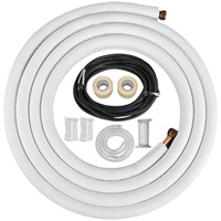 Tubería de Cobre Aislada para Aire Acondicionado 1/4 3/8 ASTM B280, Kit de Instalación de AC con Aislamiento de PE para Sistemas Split