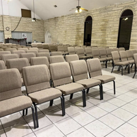 Wholesale Price Durable Fabric Cushion Padded Chairs for Church Theater Seat Dining Wedding Modern Church Chair