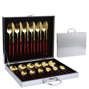 Juego de Cubiertos de Acero Inoxidable para Restaurante Gold, 24 Piezas con Estuche - Product Image 6