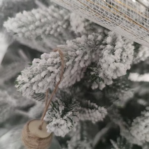 Sang Trọng 6ft Thân Thiện Với Môi Cây Giáng Sinh Của Nhà Sản Xuất Nhân Tạo PVC PE Hỗn Hợp Đèn LED Tuyết Frosted Đổ Xô Trang Trí - Product Image 2