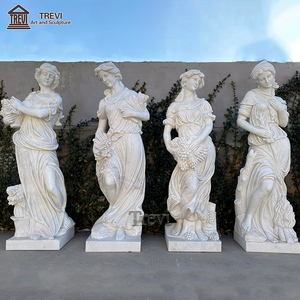 Escultura <span class=keywords><strong>de</strong></span> Mármol <span class=keywords><strong>de</strong></span> la Diosa Blanca Tallada a Mano por TREVI, Estatua <span class=keywords><strong>de</strong></span> la <span class=keywords><strong>Mujer</strong></span> <span class=keywords><strong>de</strong></span> <span class=keywords><strong>las</strong></span> Cuatro Estaciones - Product Image 4