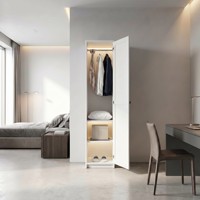 Armoire de rangement en acier blanc mat, élancée, pour hôtel, suite de luxe, chambre d'hôtes - Vente en gros