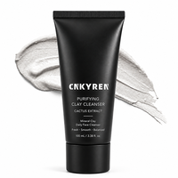Nettoyant Purifiant à l'Argile pour Hommes à l'Extrait de Cactus – Nettoyage en Profondeur, Contrôle du Sébum, Soin des Pores, Soins de la Peau