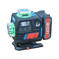 Niveau laser vert 4D 360° à 16 lignes de haute précision BIYOTI, équipement de nivellement automatique à faisceau croisé, batterie au lithium