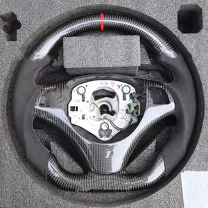 Volante de Coche para <span class=keywords><strong>BMW</strong></span> Serie M3 E90 E92 E93 E91 E81 E82 E87 E88, Volante de Cuero y Fibra de Carbono, Admite Personalización - Product Image 6