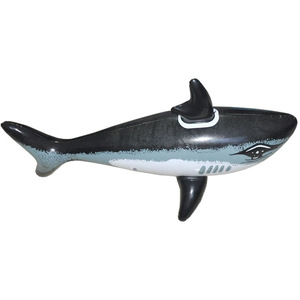 Flotador inflable de tiburón de PVC, juguete acuático para niños, flotador para piscina. - Product Image 4