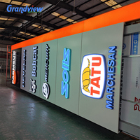 Panneau LED personnalisé pour toit de station-service, écran numérique haute luminosité pour auvent de station-service