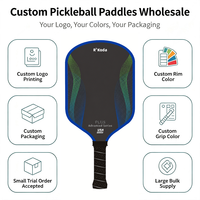 Set Raket Latihan Pickleball Anak R Koda 16mm Serat Karbon Inti Sarang Lebah PP Perlengkapan Lengkap Ramah Lingkungan Hiburan