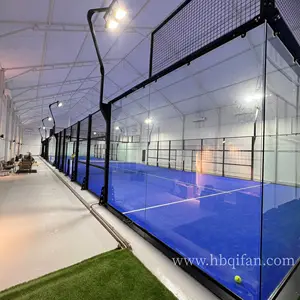 Fornecedor de quadra de Padel Pistas de Padel para pista de tênis de rafting artificial única panorâmica de alta qualidade