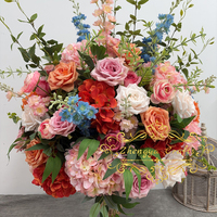 Table de mariage artificielle blanc rose fleurs boules support à fleurs centres de table pour table de mariage