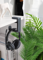 Support de casque rotatif et étanche à fixation flexible – Support de casque de jeu PC réglable à clipser sous le bureau