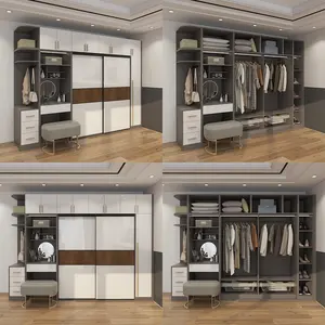 PA Bán Buôn Phòng Ngủ Quần Áo Tủ Quần Áo Hiện Đại Trượt Cửa Tủ Quần Áo Acrylic - Product Image 2