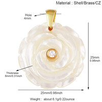 Breloques en coquillages pour la fabrication de colliers, bracelets et boucles d'oreilles, plaqué or, pendentifs sculptés, fournitures de bijouterie, cadeau pour femme J05