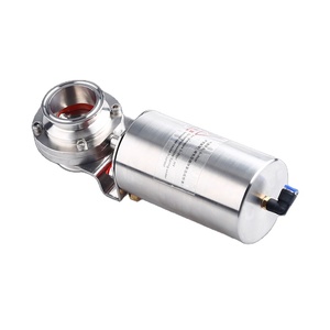 Sanitary Pneumatic Actuator Clamp Water Valve Food Grade Stainless Steel 304 316L Pneumatic butterfly Valve - Product Image 2