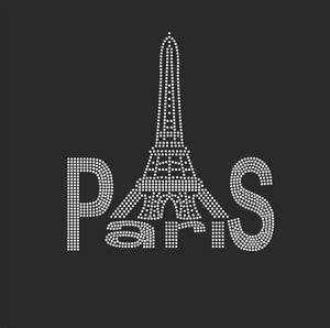 <span class=keywords><strong>Paris</strong></span> Tour Eiffel Strass Transfert Célèbre Bâtiment Cristal Conception Fer-<span class=keywords><strong>sur</strong></span> Patch pour Vêtements Verre Matériel - Product Image 1