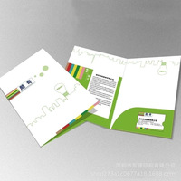 Logotipo personalizado 2 carpetas de bolsillo Papel A4 Carpeta de archivos Suministros de oficina de negocios Carpeta de tamaño carta